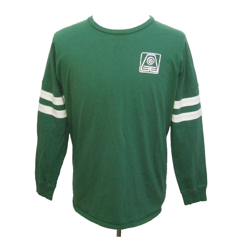AVATAR The Last Airbender Men's Medium Green Long Sleeve Shirt Earth Kingdom Top